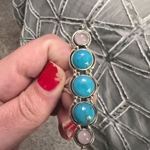 Sterling silver turquoise crawler ring